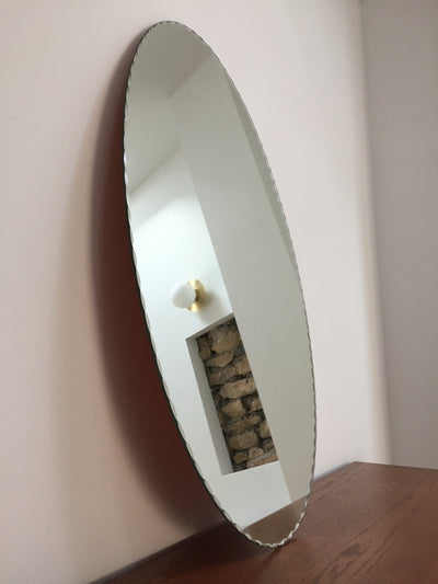 Grand miroir biseauté ovale